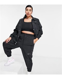 Черные текстильные штаны Swoosh Plus Nike