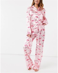 Подарочный пижамный набор розового цвета из 6 предметов Night