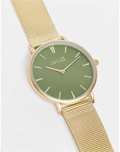 Зеленые часы с сетчатым браслетом Anaii