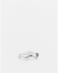 Серебристое кольцо с абстрактным дизайном Ashiana