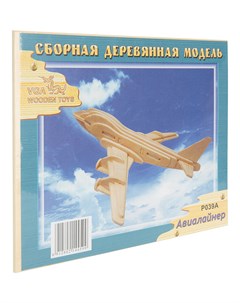 Деревянный конструктор Авиалайнер Wooden toys