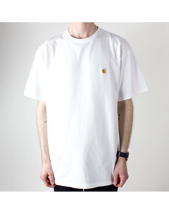 Футболка S S Chase T Shirt White Gold 2022 Carhartt wip
