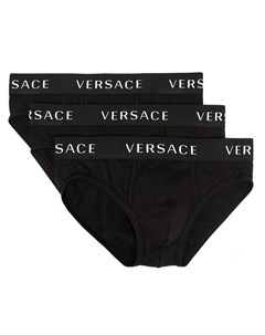 Комплект из трех пар трусов брифов с логотипом Versace