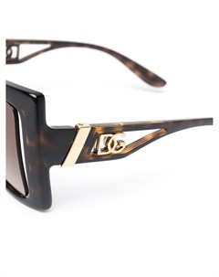 Солнцезащитные очки черепаховой расцветки с логотипом Dolce & gabbana eyewear