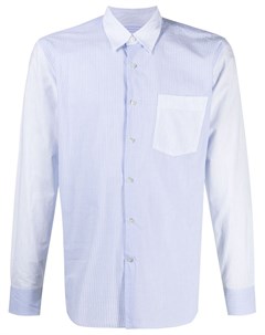 Полосатая рубашка с контрастной вставкой Lanvin