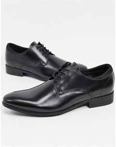 Черные кожаные туфли со шнурками levin Kenneth cole