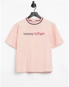 Розовая футболка для дома Tommy hilfiger