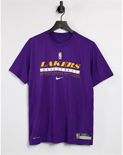 Футболка с технологией Dri FIT фиолетового цвета Los Angeles Lakers Nike basketball