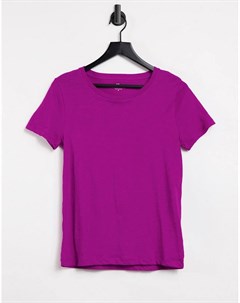 Фиолетовая винтажная футболка из хлопка с круглым вырезом J Crew J.crew