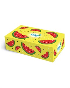 Салфетки бумажные 2 х слойные Watermelon 100 шт Lelea