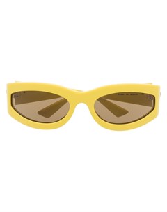 Затемненные солнцезащитные очки в овальной оправе Bottega veneta eyewear