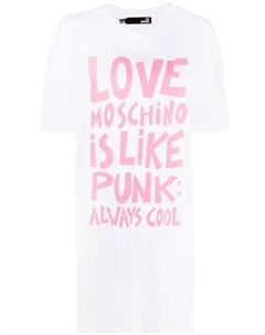 Платье футболка с графичным принтом Love moschino