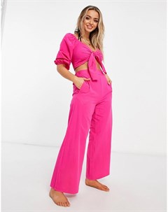 Розовые пляжные брюки от комплекта Penelope Fashion union