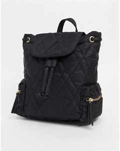 Черный стеганый рюкзак Asos design