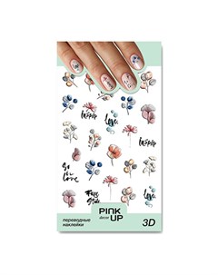 Наклейки для ногтей DECOR 3D переводные тон 841 Pink up