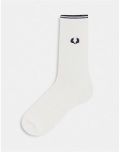 Белые носки с логотипом и окантовкой Fred perry