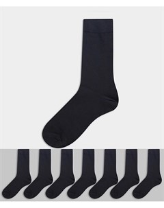 7 пар черных носков Asos design