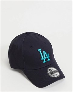 Темно синяя бейсболка с принтом Los Angeles Dodgers 9FORTY New era