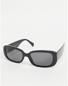 Черные овальные солнцезащитные очки Run Weekday