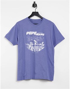 Голубая футболка Pepe jeans