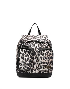 Маленький рюкзак с леопардовым принтом Ganni