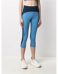 Укороченные брюки с контрастными вставками Adidas by stella mccartney