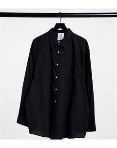 Эксклюзивная черная oversized рубашка Plus Collusion