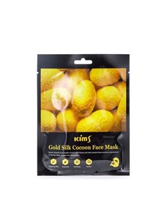 Маска для лица антивозрастная с протеинами кокона шелкопряда Gold Silk Cocoon Face Mask 1 шт Kims