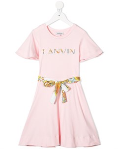 Платье футболка с логотипом Lanvin enfant