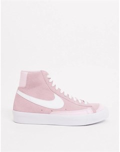 Розовые белые кроссовки Blazer Mid 77 Nike
