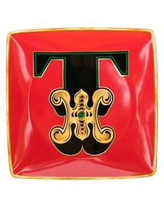 Тарелка Holiday Alphabet с принтом T Versace