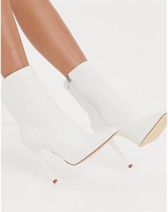 Белые ботильоны на каблуке Simmi London Melina Simmi shoes