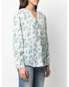 Атласная блузка Rock с графичным принтом Ivi