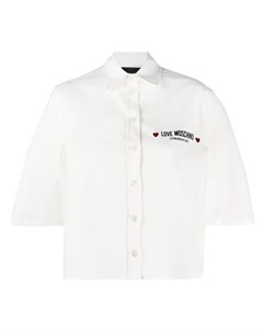 Рубашка с короткими рукавами и логотипом Love moschino