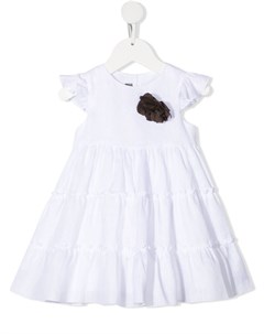 Ярусное платье с цветочной аппликацией Little bear