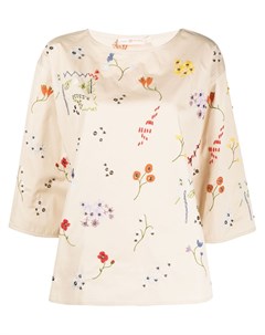 Блузка с цветочной вышивкой Tory burch