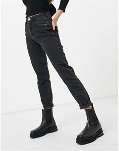 Удобные черные джинсы в винтажном стиле со скульптурирующим эффектом Carrie River island
