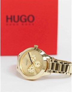 Женские золотистые часы браслет 1540091 Hugo