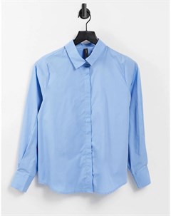 Голубая классическая поплиновая рубашка Y.a.s