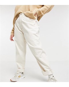 Мешковатые джинсы в винтажном стиле цвета экрю с завышенной талией ASOS DESIGN Curve Asos curve