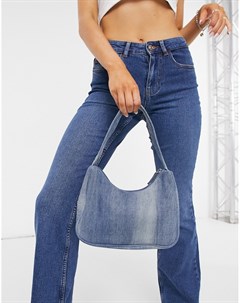 Голубая джинсовая сумка на плечо Hilma Monki
