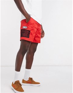 Красные шорты с логотипом Nike sb