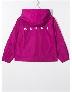 Непромокаемая куртка с капюшоном и логотипом Marni kids