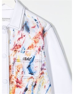 Джинсовая куртка с эффектом разбрызганной краски Philosophy di lorenzo serafini kids