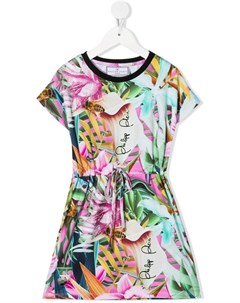 Платье футболка с цветочным принтом Philipp plein junior