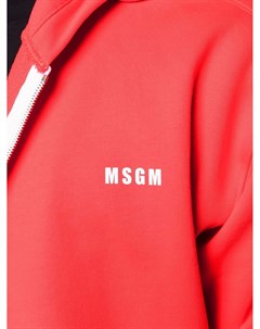 Худи на молнии с логотипом Msgm