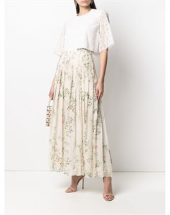 Плиссированная юбка с цветочным принтом Giambattista valli