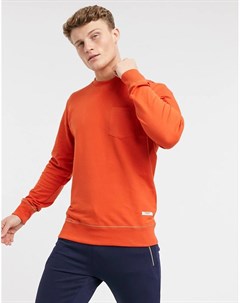 Оранжевый свитер с круглым вырезом Jack & jones