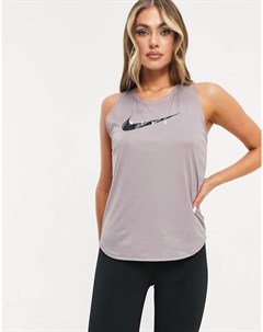 Фиолетовая майка с логотипом галочкой Nike running