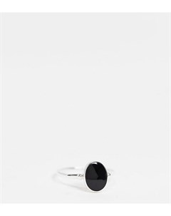 Кольцо из стерлингового серебра с черным овальным дизайном Kingsley ryan curve